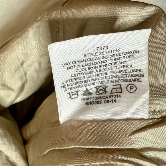 Tory Burch Cream and Black Chain Print Cotton and Linen Blouse Top Size 2 - Picture 8 of 10